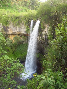 vodopád v NP Aberdare 